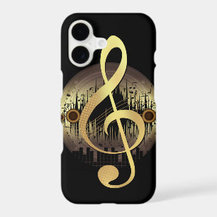 Gold Treble Clef Vinyl Record Music Lover iPhone 17 Case
