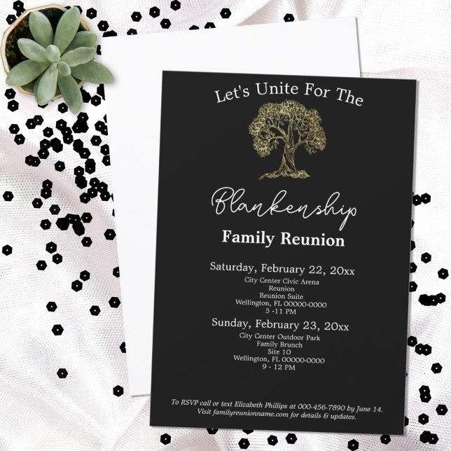 Gold Tree Artwork Family Reunion 2 Day Template  (Creator Uploaded)