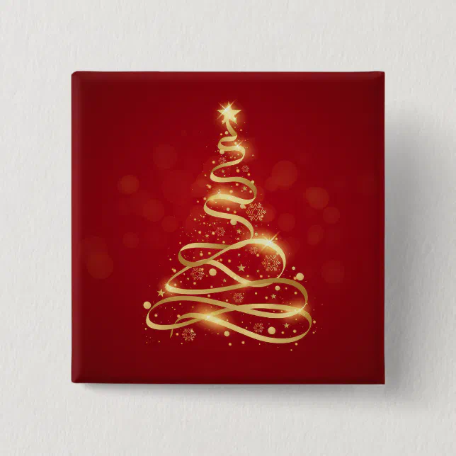 Gold Tree Button Zazzle