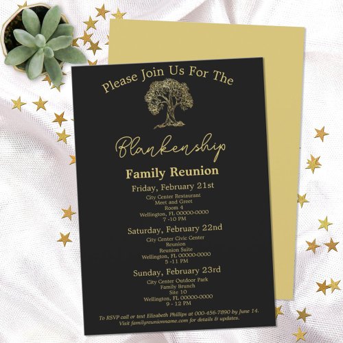 Gold Tree Family Reunion 3 Day Invitation