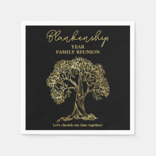 Gold Tree Family Reunion Party Essential Napkins