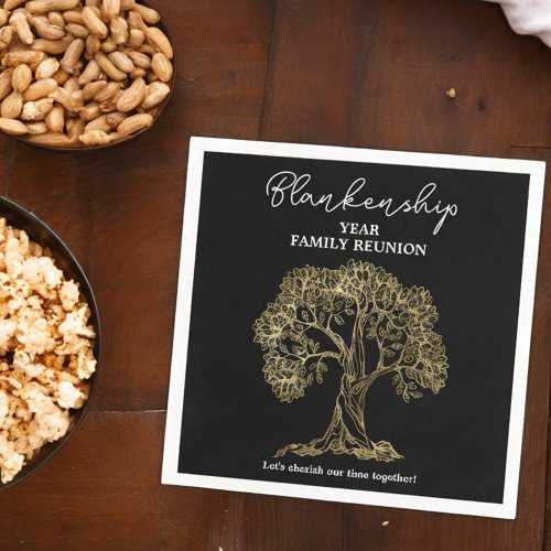 Gold Tree Family Reunion Party Essential  Napkins