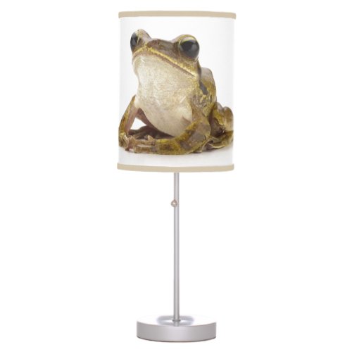 Gold tree frog table lamp