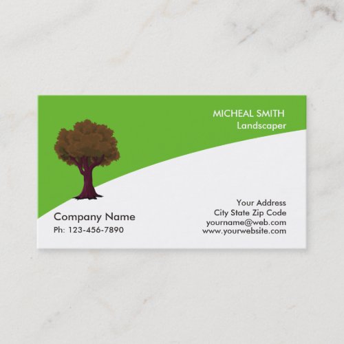 Gold Tree Garden Lawn Care and Landscape Business Card