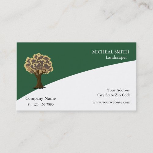 Gold Tree Garden Lawn Care and Landscape Business Card