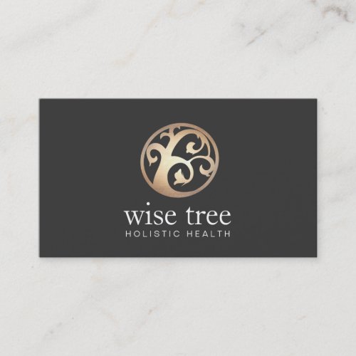Gold Tree Holistic and Natural Health and Wellness Business Card