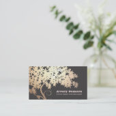 Gold Tree Holistic Health Healer Business Card (Standing Front)