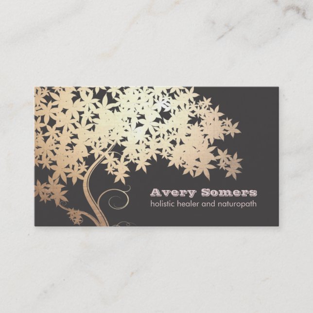Gold Tree Holistic Health Healer Business Card (Front)