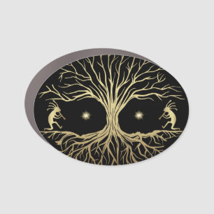 Gold Tree of Kokopelli’s Car Magnet