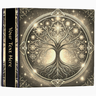 Gold Tree of Life 3 Ring Binder