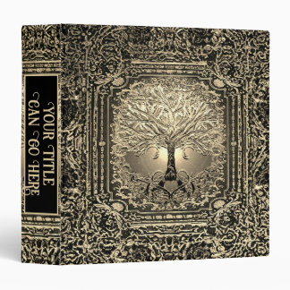 Gold Tree of Life Ancient Ornate 3 Ring Binder