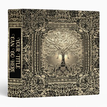 Gold Tree Of Life Ancient Ornate 3 Ring Binder by thetreeoflife at Zazzle