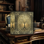 Gold Tree of Life Ancient Rustic 3 Ring Binder<br><div class="desc">A beautiful ornate design with a gold tree of life with an ornate frame and a heart at the roots.  There is a night sky background.</div>