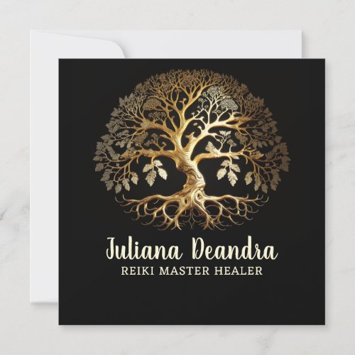 Gold Tree of Life Business Card