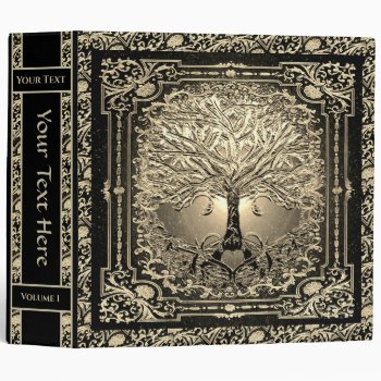 Gold Tree Of Life Inner Light 3 Ring Binder by thetreeoflife at Zazzle