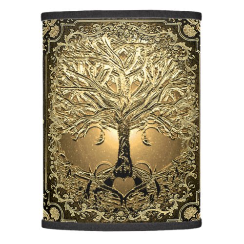 Gold Tree of Life Rustic Vintage Lamp Shade