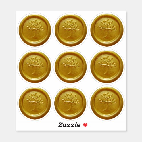 Gold Tree of Life Stickers Wax Seal_like Stickers