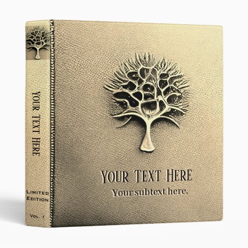 Gold Tree of Life Vintage Look 3 Ring Binder