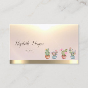 Gold Tree Women Silhouette Yoga Instructor Business Card