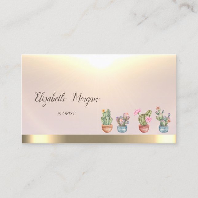 Gold Tree Women Silhouette Yoga Instructor Business Card (Front)