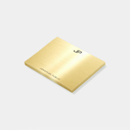 Gold Trendy Professional Template Elegant Modern Post-it Notes