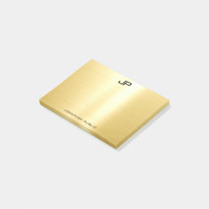 Gold Trendy Professional Template Elegant Modern Post-it Notes