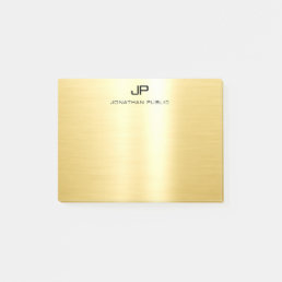 Gold Trendy Template Elegant Modern Simple Design Post-it Notes