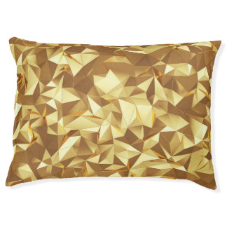 Gold Triangle: Abstract Background Texture. Pet Bed