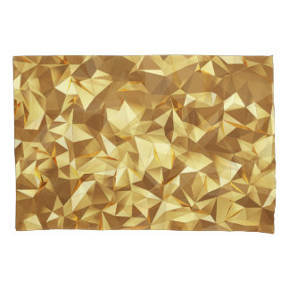 Gold Triangle: Abstract Background Texture. Pillow Case