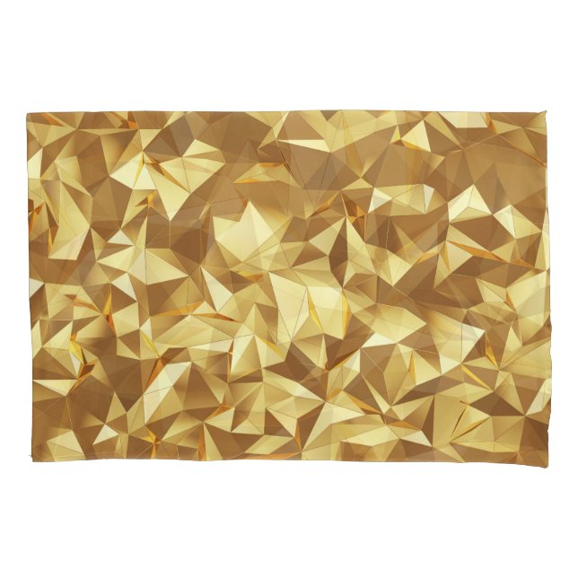 Gold Triangle: Abstract Background Texture. Pillow Case (Front)