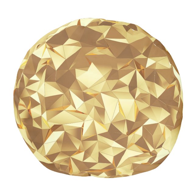 Gold Triangle: Abstract Background Texture. Pouf (Bottom)