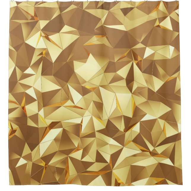 Gold Triangle: Abstract Background Texture. Shower Curtain (Front)