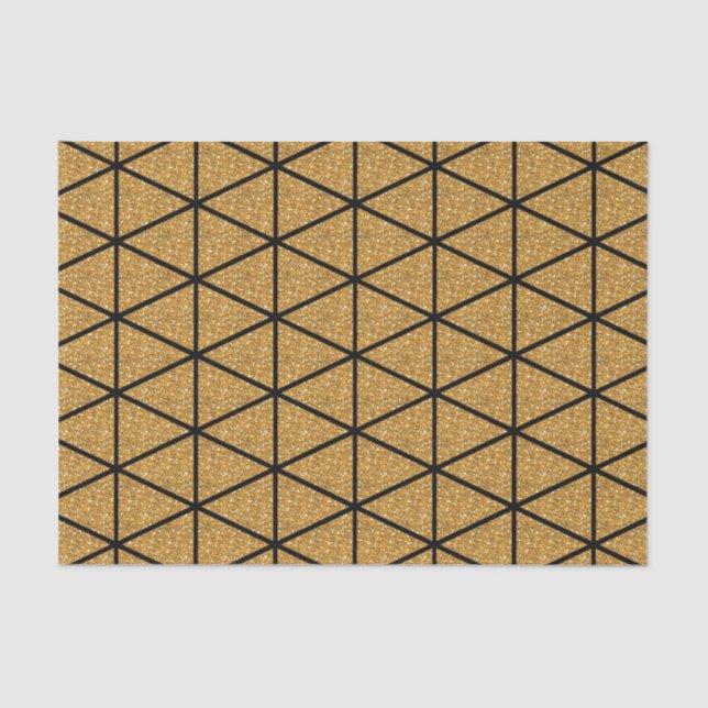 Gold Triangle Pattern Tissue Paper (Front)