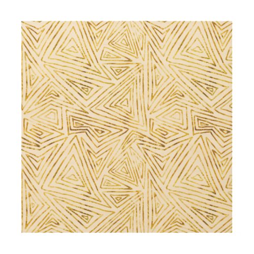 Gold Triangles Abstract Wood Wall Art