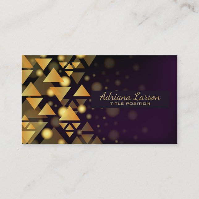 Gold Triangles Business Card (Front)