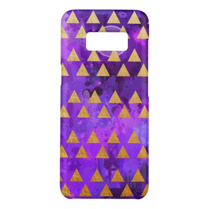 Gold triangles,ultra violet,purple,pink,modern,fun Case-Mate samsung galaxy s8 case