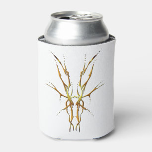 Gold Tribal Deer Skull Hunting Design Can Cooler