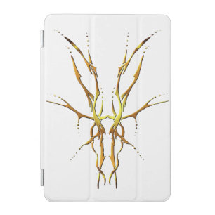 Gold Tribal Deer Skull Hunting Design iPad Mini Cover