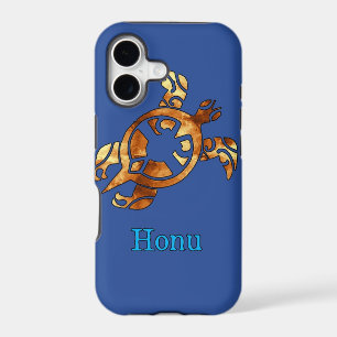 Gold Tribal Hawaiian Sea Turtle iPhone 17 Case