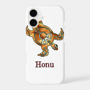 Gold Tribal Sea Turtle on White iPhone 17 Case