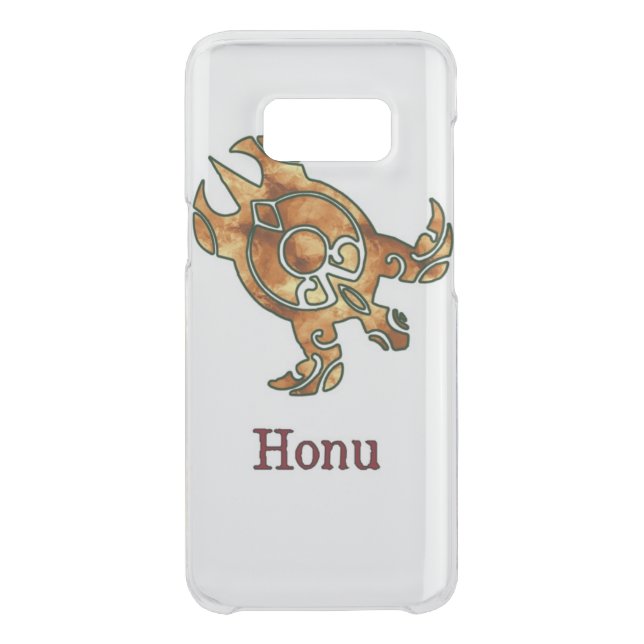 Gold Tribal Sea Turtle on White Uncommon Samsung Galaxy Case (Back)