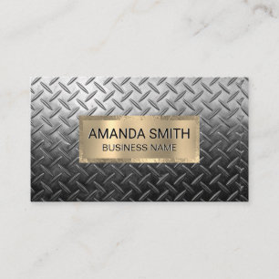 Gold Trim Steel Plated Business Card