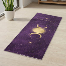 Gold Triple Moon Purple Celestial Personalized