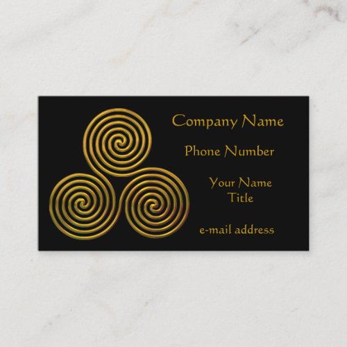 Triskele-gold Business Card Templates