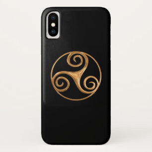 Gold Triskelion iPhone X Case