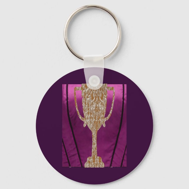 Gold TROPHY : Award Reward Celebration Keychain (Front)
