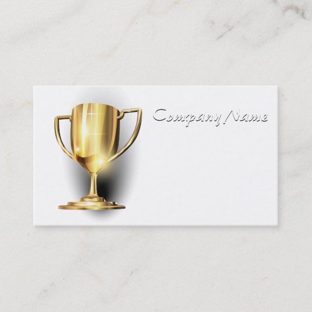 Gold Trophy Business Card (Front)