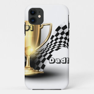 Gold Trophy NUmber One Dad Father's Day iPhone 11 Case