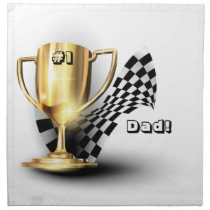 Gold Trophy NUmber One Dad Father's Day Napkin