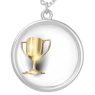 Gold Trophy Silver Plated Necklace